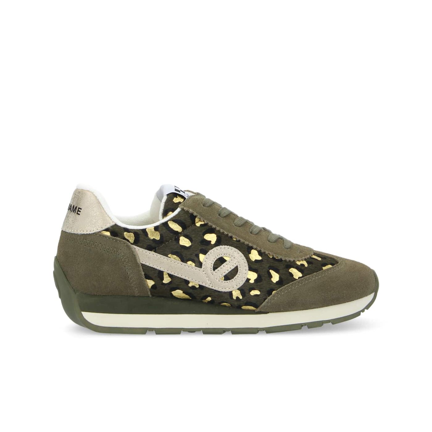 CITY RUN JOGGER W  -  LEO/SUEDE  - VERDE OLIVA/LEOPARDATO